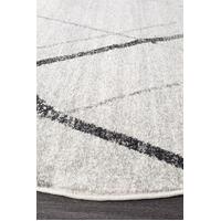 Oasis 452 Grey Round Floor Area Rugs - Online