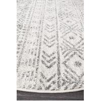 Oasis 456 Grey Round Floor Area Rugs - Online