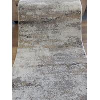 Clearance Hall Runners Modern Madeline Grey Gold Abstract 80cm Wide End of Roll Edged