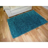 Stain Resistant Shag Rugs Platinum Green Shaggy Rug 110x160cm