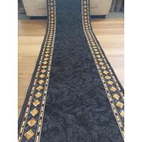 Rubber Back Hall Runner Huff Life 67cm wide Slate by the Meter