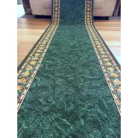 Rubber Back Hall Runner Life Huff 67cm wide Green by the Meter