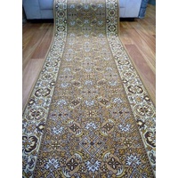 Hall Runner Genesis 67cm wide Beige by the Meter Rubber Backed