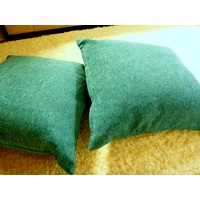 Cushions Chenille Turquoise Peacock Blue 50x50cm Cover