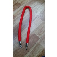 Red Velvet Rope Silver Hook End 32mm x 1.5M For Bollard Queue Stanchion