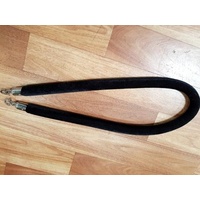 Black Velvet Rope Silver Hook End 32mm x 1.5M For Bollard Queue Stanchion