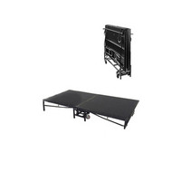 Stage Portable Mobile Folding 1.22x2.44m Black Adjustable Online