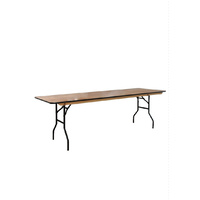 10 Banquet Folding Trestle Tables Package Deal 18mm Thick 11Ply Wood Top 76x183cm Online