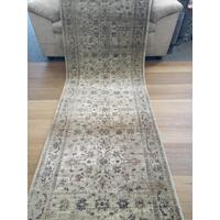Persian Wash Design Hall Runner Chorus Beige Allover 80cm wide by the meter Soft Feel