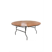 2 Round Banquet Folding Trestle Tables 18mm Thick 11Ply Wood Top 183cm Online