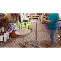60cm Round Bar Pub Folding Top & Adjustable Table Height 70/114cm H Online