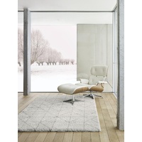 Contemporary Traveler Geometric Short Shag Floor Area Rugs Cream Grey - Online