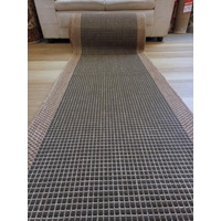 Clearance Hall Runner Black Coffee Evalasting Flat-weave 67x117cm 
