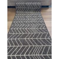 Rubber Back Hall Runner Flat-weave Gest Metal 67cm wide Herringbone by the Meter