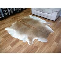 Beautiful Natural Cow Hide Gradient Light Brown Area Floor Rugs 175x178cm