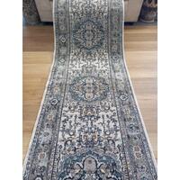 Super Soft Persia 80cm Wide Hall Runner Taupe Medallion by the Meter