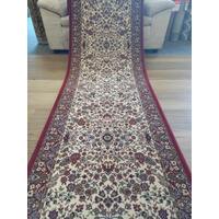 Clearance Hall Runners Floral Red Elite 80cm Wide End of Roll Edged High Quality