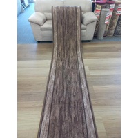 Rubber Back Hall Runner Mocha Rama 67cm Wide by the meter
