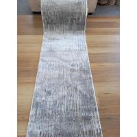 Super Soft Fibers Lines Raj Cream Blue 80cm Wide by the Meter Hall Runner