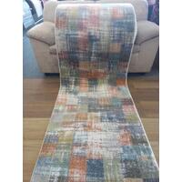 Hall Runner 80cm wide by the Meter Multi Colour Pastels 12mm Thick Diamond