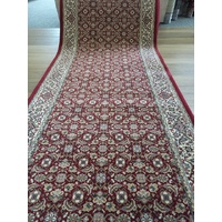 Clearance Hall Runners Red Elite Allover Diamond 100 or 120cm Wide End of Roll Edged
