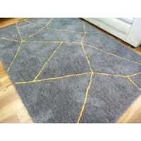 Shaggy Area Floor Rugs Grey Lava Trending