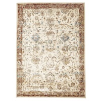 Luxury Pastels Designer Floor Area Rug Ivory Rust