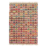 Brando Natural Jute and Multi Coloured Cotton Floor Area Rug and Runners