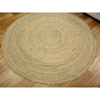 Round Jute Natural Floor Area Rug Eco Plain