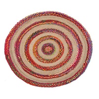 Round Floor Area Rugs Target Cotton and Jute Natural Fiber Multi Agra