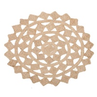 Round Jute Natural Starlette Floor Area Rug