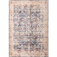 Traditional Vandenberg Printed Design Aged Allover Blue Beige Floor Area Rugs