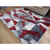 Aurora Grey Red Prisms 14mm Thick Modern Design Floor Area Rugs