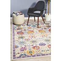 Bright Traditional Euphrates Design Multi Floral Symmetry Floor Area Rugs Runners and Circles