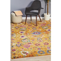Bright Traditional Euphrates Design Rust Floral Vines Floor Area Rugs Runners and Circles