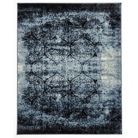 Transitional Sereth Heritage Copola Floor Area Rug Navy - Online