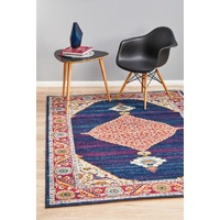 Traditional Millenia Design Detailed Medallion Navy Red Floor Area Rugs Runners and Circles