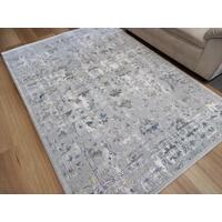 Verdon Allover Worn Pattern Grey Persian Design 12mm Thick Floor Area Rugs