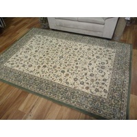 Elite Cream Green Border Persian Look Design Soft High Quality Floor Area Rugs