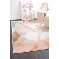 Modern Shatter Glass Design Denizili Floor Area Rug & Hall Runner Pastels