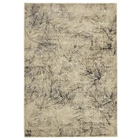 Contemporary Modern Design Dreams Floor Area Rug Charcoal Leaves Allover
