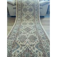 Persian Design Hall Runner by the Meter 80cm or 100cm Wide Beige Elite Bakhtiari Soft High Quality