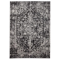 Persian Design Transitional Floor Area Rug Istanbul Charcoal Wash Allover