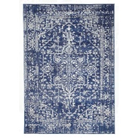 Persian Design Transitional Floor Area Rug Istanbul Navy Wash Allover
