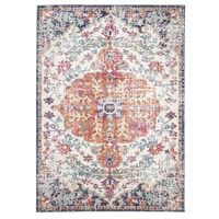Persian Design Transitional Floor Area Rug Istanbul White Multi Coloured