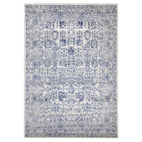 Persian Design Transitional Floor Area Rug Istanbul Blue Simple Coloured Allover