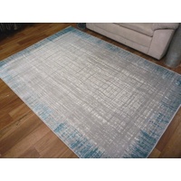 Modern Design Concentrate Grey Turquoise Border Affordable Floor Area Rugs