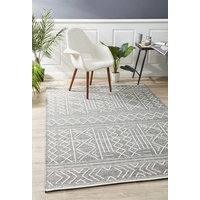 Flatwoven Destiny Design Diamonds Wool Floor Area Rug Grey