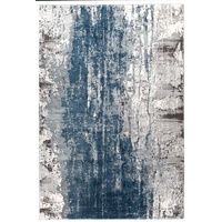 Distressed Washed Contemporary Design Floor Area Rugs Blue Grey White Mystique