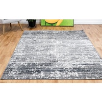 Thick Luxurious Modern Contemporary Kali Grey Mottled Patches Floor Rug